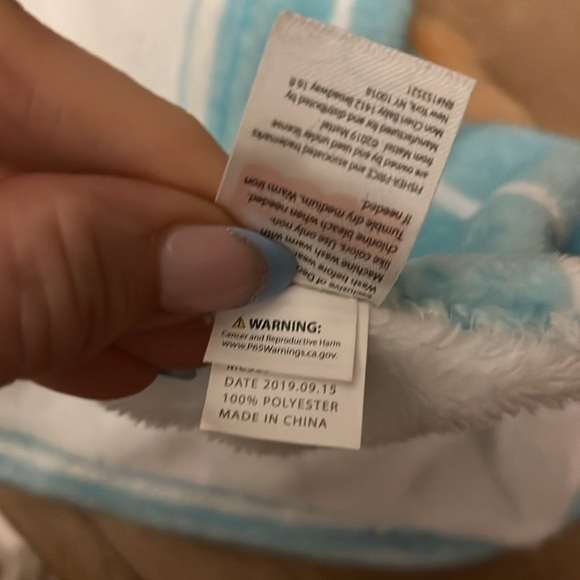 Fisher-Price Dogs & Puppies Baby Lovey Security Blanket Striped Blue - Picture 7 of 9